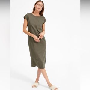 Luxe Cotton Side-Slit Tee Dress